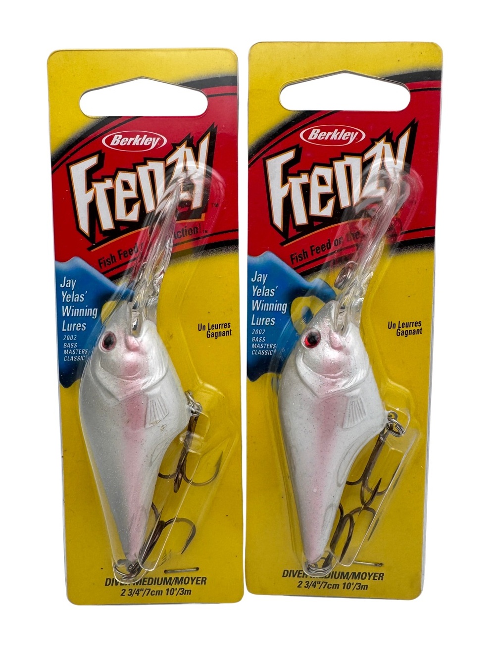 Vintage Berkley Frenzy Diving Medium Mover Texas Shad Crankbait Lot of 2